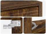 Wall-Mounted Shoe Cabinet HAARLEM 71 x 17 x 86 cm Smoked Oak 896860
