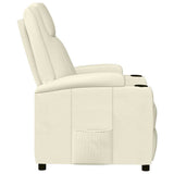 Recliner Chair Cream White Faux Leather 340960