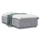 Bed Frame with LED without Mattress Concrete Grey 90x200 cm 3209635
