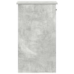 ZNTS Computer Tower Stand with Drawer Concrete Grey 35x45x77 cm 858743
