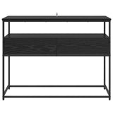 Console Table Black Oak 100 x 40 x 75 cm Engineered Wood 882229
