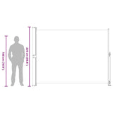 Patio Retractable Side Awning 220x300 cm Grey 313425