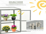 Wooden Cold Frame Greenhouse Polycarbonate Garden Grow House for Flower Vegetable Plants with T3398P320206