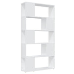 Book Cabinet Room Divider White 80x24x155 cm Engineered Wood 809143