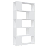 Book Cabinet Room Divider White 80x24x155 cm Engineered Wood 809143