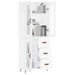 Highboard White 69.5x34x180 cm Engineered Wood 3198569
