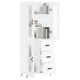 Highboard White 69.5x34x180 cm Engineered Wood 3198569