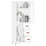 Highboard White 69.5x34x180 cm Engineered Wood 3198569