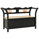 Bench Black 107x45x75.5 cm Solid Wood Fir 351776