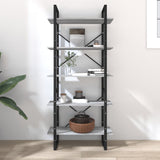5-Tier Book Cabinet Grey Sonoma 80x30x175 cm Engineered Wood 3114017