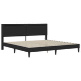 Bed Frame with LED Strip Lights Black 180 x 200 cm Faux Leather 3415286