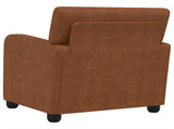 Armchair Antique Brown Faux Leather 42043438