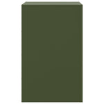 ZNTS Bedside Cabinet Olive Green 34.5x39x62 cm Steel 841771