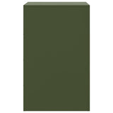 ZNTS Bedside Cabinet Olive Green 34.5x39x62 cm Steel 841771