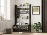 5-In-1 Industrial-Style Hallway Tree - Grey/Black T3398P377980