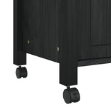 Kitchen Trolley MONZA Black 60 x 40 x 88.5 cm Solid Pine Wood 42027037