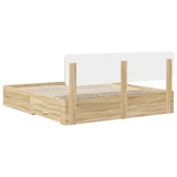 Bed Frame with Drawer Sonoma Oak 180 x 200 cm Engineered Wood 3412341