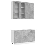 Kitchen Unit LYON 4 pcs Concrete Grey Engineered Wood 3438366