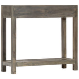 ZNTS Console Table Grey 86x30x76 cm Solid Mango Wood 282737