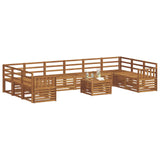Outdoor Sofa Set 11 pcs Natural Solid Acacia Wood 3375589