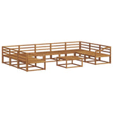 Outdoor Sofa Set 10 pcs Natural Solid Acacia Wood 3368217