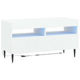 LED TV Cabinet White Engineered Wood 896995