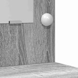 Dressing Table with Mirror Lights 2 pcs Grey Engineered Wood 3334268