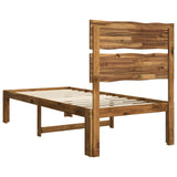 Single Bed Frame with Headboard ROSTOCK Natural 100 x 200 cm 903501