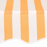 ZNTS Manual Retractable Awning 300 cm Orange and White Stripes 43234