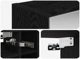 Bathroom Mirror Cabinet Black Oak 60 x 14.5 x 50 cm 889072