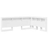 Storage Headboard White 207.5 x 137.5 x 76.5 cm Engineered Wood 3335533