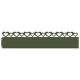 Lawn Edgings 30 pcs Olive Green 103 x 0.05 x 22 cm Steel 874839