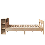 Bookcase Bed without Mattress 140x190cm Solid Wood Pine 3322954
