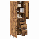 Highboard with Drawer 2 pcs Old Wood Engineered Wood 3415700