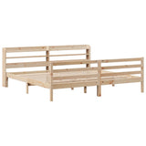 Bed Frame with Headboard without Mattress 200x200 cm 3306653