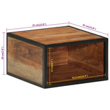 Wall-mounted Bedside Cabinet 35x35x20 cm Solid Wood Acacia 372751