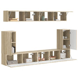 TV Cabinet Set Wall-mounted 5 pcs Sonoma Oak Engineered Wood 3409089