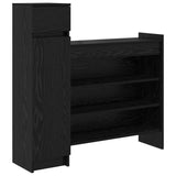 Shoe Cabinet Black Oak 100.5 x 28 x 100 cm Engineered Wood 871388
