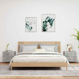 Wall-mounted Bedside Cabinets with LED Lights 2 pcs Concrete Grey 836819