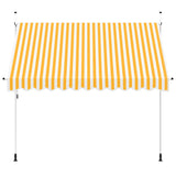 Manual Retractable Awning 300 cm Orange and White Stripes 43234