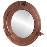 Porthole Mirror Wall Hanging 38 cm Aluminium and Glass 357857