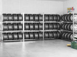 3-Layer Tire Racks 4 pcs Silver 110x40x200 cm Steel 3154235