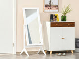 Freestanding Dressing Mirror Bedroom Tall Adjustable Angle 148x47cm White T3398P343224