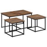 Nesting Coffee Tables 3 pcs Solid Wood Teak 358535
