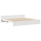 Bed Frame with Headboard without Mattress White 180x200 cm Super King 3306769