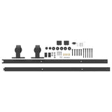 Sliding Door Hardware Kit 213 cm Steel Black 4009719
