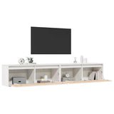 Wall Cabinets 2 pcs White 100x30x35 cm Solid Wood Pine 813468