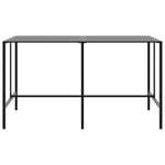 ZNTS Bar Table Black 200x100x110 cm Powder-coated Steel 3301419