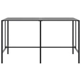 ZNTS Bar Table Black 200x100x110 cm Powder-coated Steel 3301419