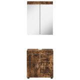 Bathroom Furniture Set TULUM 2 pcs Smoked Oak 60 x 34 x 63 cm 3398019